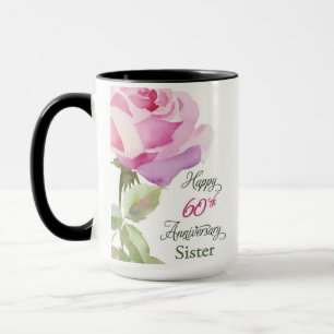 Nun 60th Anniversary Catholic Jubilee Pink Rose Mug