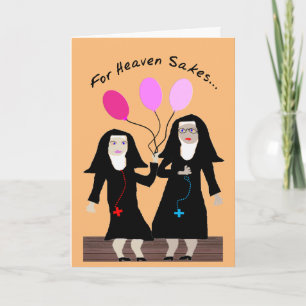 Nun Birthday Card "Sister Party Pants" 2