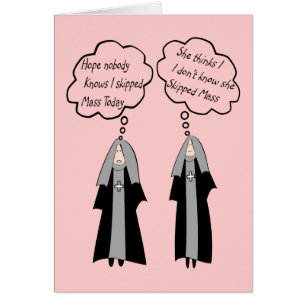 Nun Cards "Things Nuns Think About" Funny