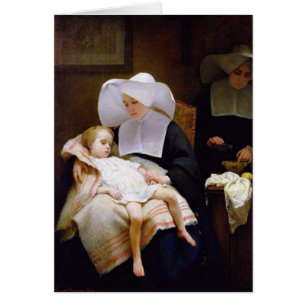 Nun caring for a sick child