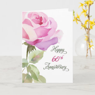 Nun Custom 60th Anniversary Diamond Jubilee Rose Card