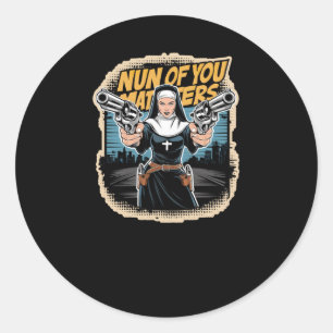 nun Of You S'' Funny Comic Page Art Lover Sticker