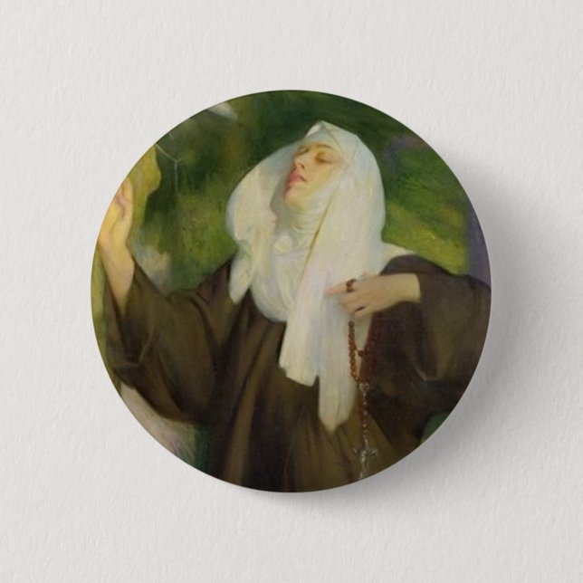 NUN SO BEAUTIFUL 6 CM ROUND BADGE (Front)
