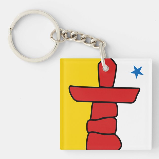 NUNAVUT Flag Key Ring (Front)