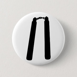 Nunchaku Outline Silhouette 6 Cm Round Badge