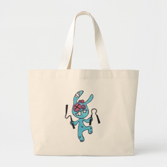 Nunchaku Rabbit Beach Bag (Front)