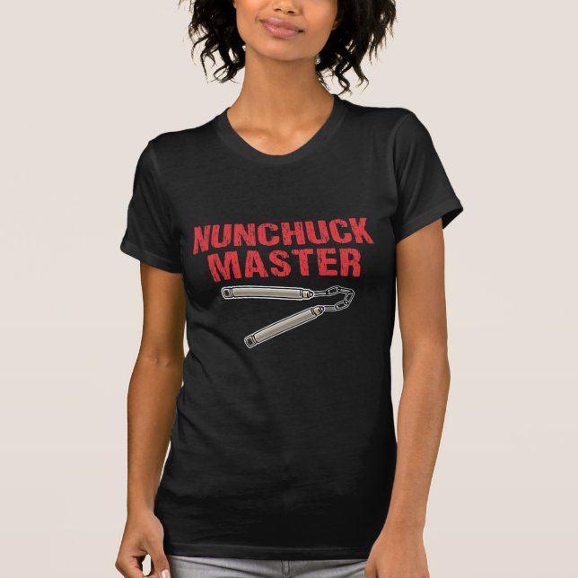 Nunchuck Karate Master Taekwondo Martial Arts T-Shirt (Front)