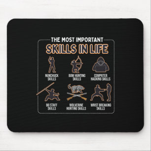 Nunchuck Skills The Most Important Skills In Life Mouse Pad