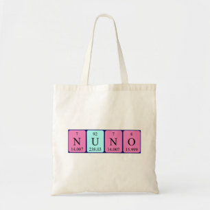 Nuno periodic table name tote bag