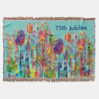 Nuns 75th Diamond Jubilee Woven Blanket Floral #6