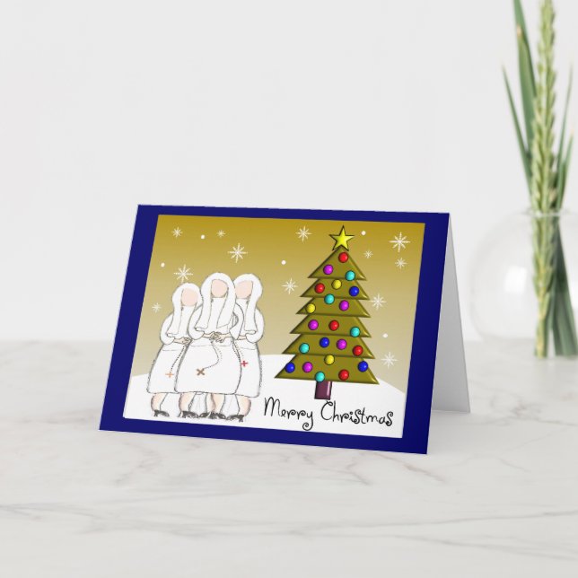 Nuns Christmas Cards and Gifts-Artsy Design (Front)