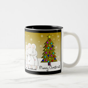 Nuns Christmas Cards and Gifts-Artsy Design Two-Tone Coffee Mug