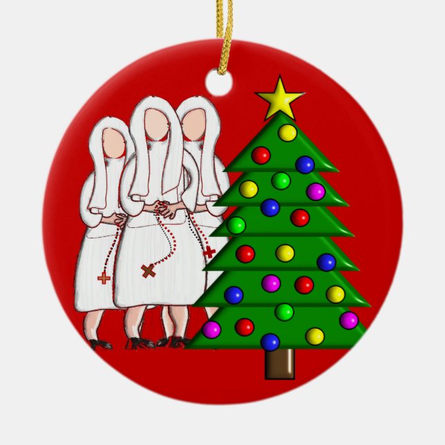 Nuns Christmas Ornament (Front)