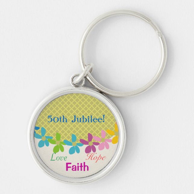Nuns Golden 50th Jubilee Key Ring (Front)
