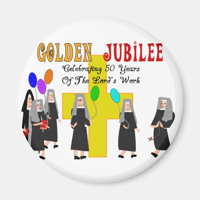 Nuns Golden Jubilee Gifts Magnet (Front)