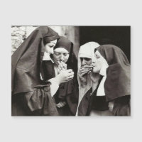 NUNS SMOKING VINTAGE PHOTO Card