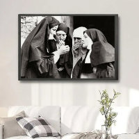Nuns Smoking Vintage Photograph