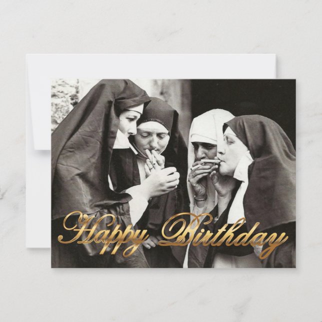 Nuns Smoking Vintage Photography (Front)