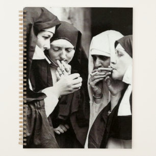 Nuns Smoking Vintage Photography  Planner
