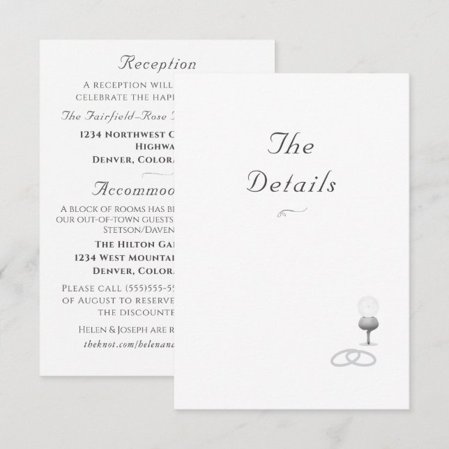 Nuptial Grace Catholic Wedding  Enclosure Card (Front/Back)