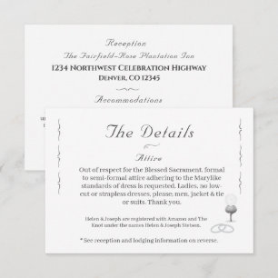 Nuptial Grace Catholic Wedding  Enclosure Card