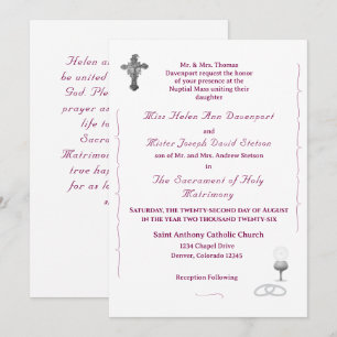 Nuptial Grace Catholic Wedding Invitation