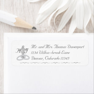 Nuptial Grace Catholic Wedding Return Address Label