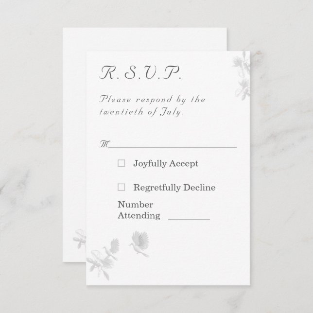 Nuptial Unity Catholic Wedding Response Card (Front/Back)