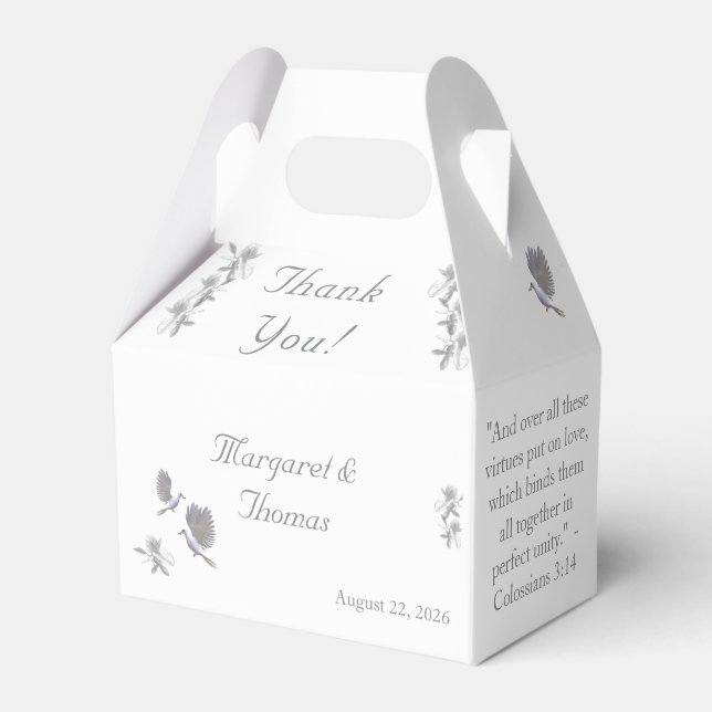 Nuptial Unity Customisable Wedding Favour Box (Front Side)