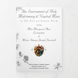 Nuptial Unity Latin MasTrifold Letter Fold Program Tri-Fold Programme