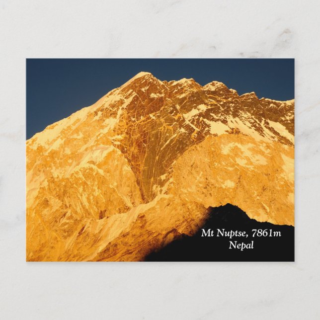 Nuptse Alpenglow Postcard (Front)