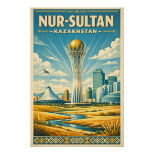 Nur-Sultan (Astana), Kazakhstan travel Poster