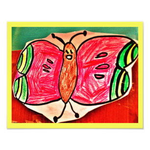 Nurah's Happy Butterfly Photo Print