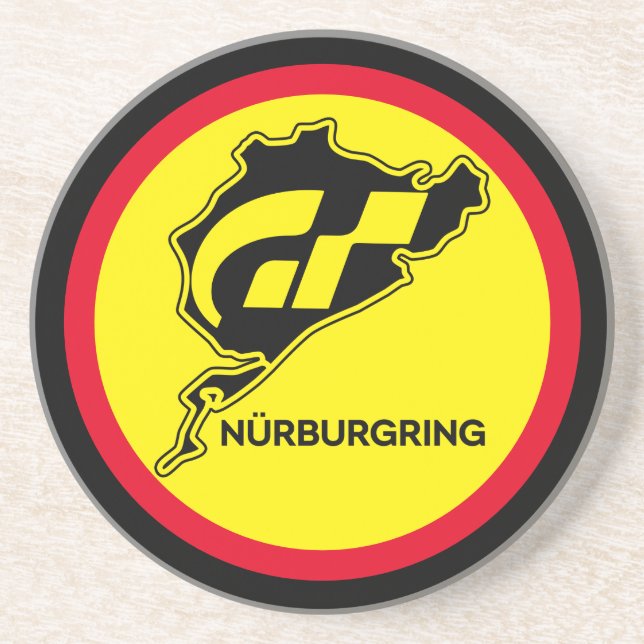 Nurburgring German Flag Germany Gran Turismo GT Coaster (Front)