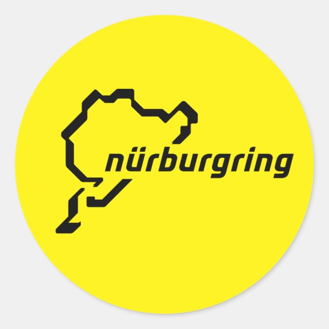 Nurburgring Nordschleife Gran Turismo Driver  Classic Round Sticker (Front)