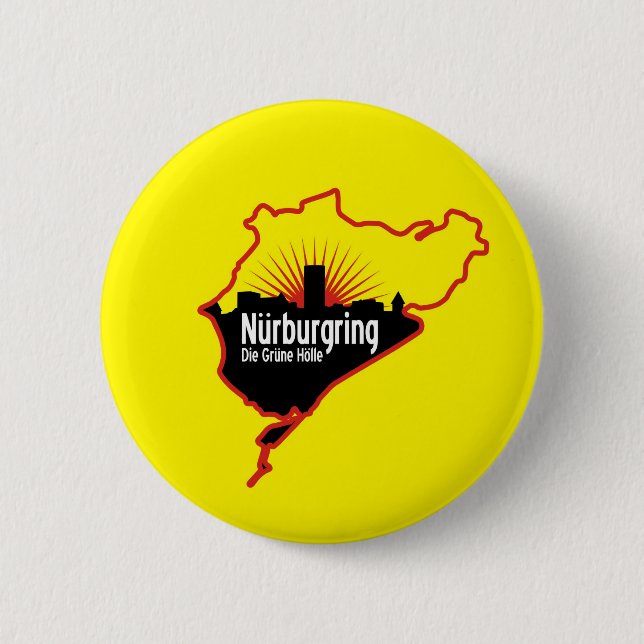 Nurburgring Nordschleife race track, Germany 6 Cm Round Badge (Front)
