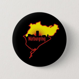 Nurburgring Nordschleife race track, Germany 6 Cm Round Badge