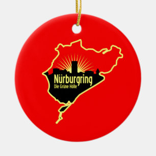 Nurburgring Nordschleife race track, Germany Ceramic Ornament
