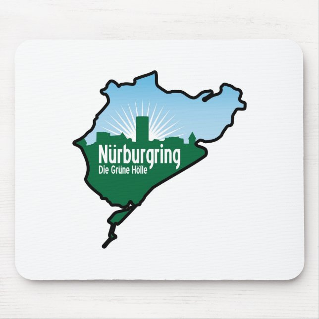Nurburgring Nordschleife race track, Germany Mouse Pad (Front)