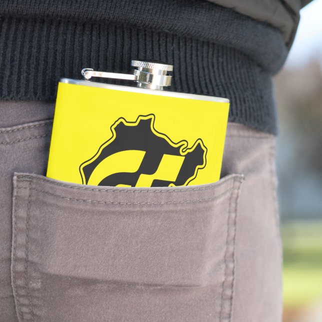 Nurburgring Nordschleife Race Track Gran Turismo  Hip Flask (In Situ)