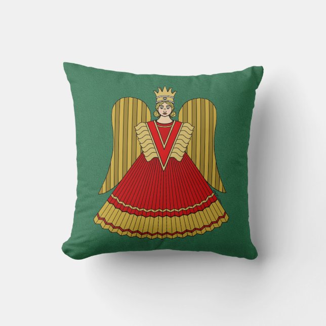 Nuremberg Christmas Angel Cushion (Front)