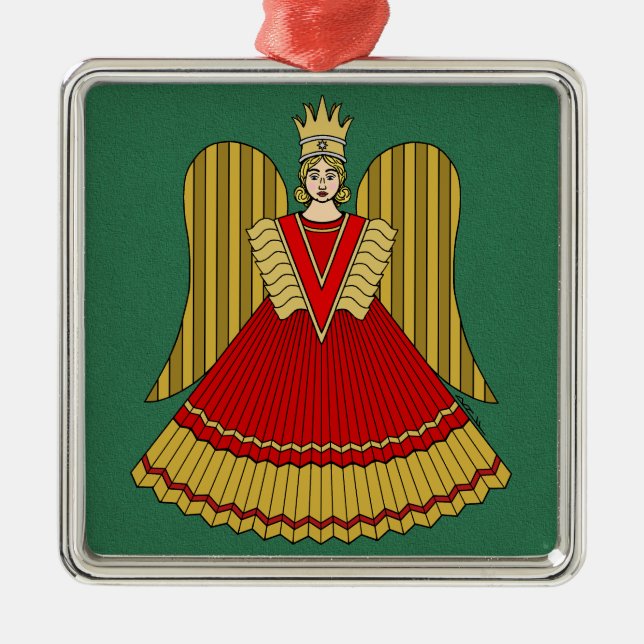 Nuremberg Christmas Angel Metal Ornament (Front)