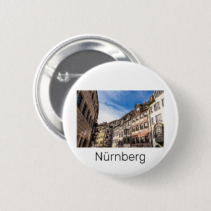 Nuremberg Cityscape Bavaria Germany Souvenir 6 Cm Round Badge