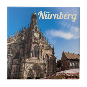 Nuremberg Hauptmarkt Nürnberg Bavaria Germany Ceramic Tile