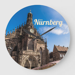 Nuremberg Hauptmarkt Nürnberg Bavaria Germany Large Clock