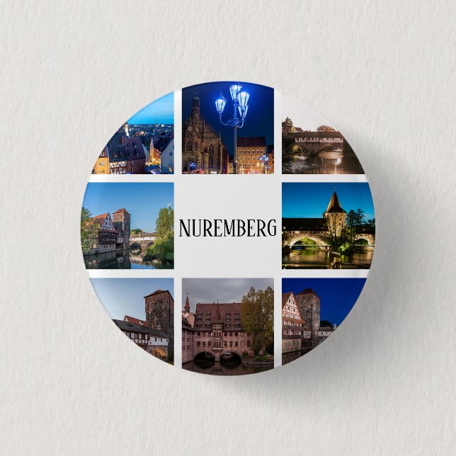 Nuremberg landscapes 3 cm round badge (Front)