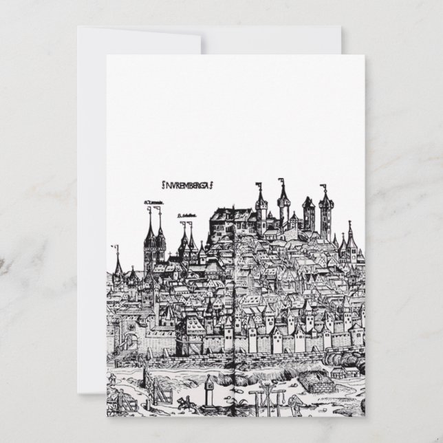 Nuremberg Medieval city in the Germany Invitation (Front)