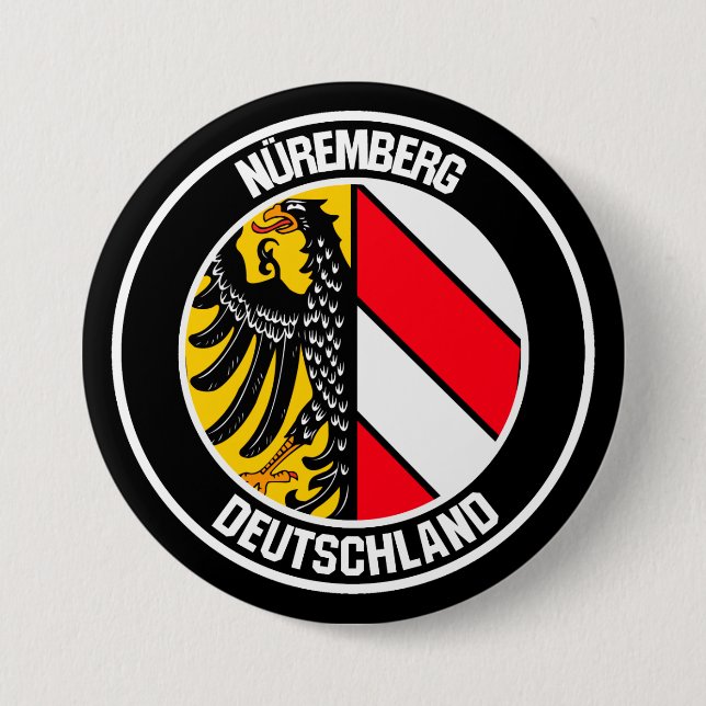 Nuremberg Round Emblem 7.5 Cm Round Badge (Front)
