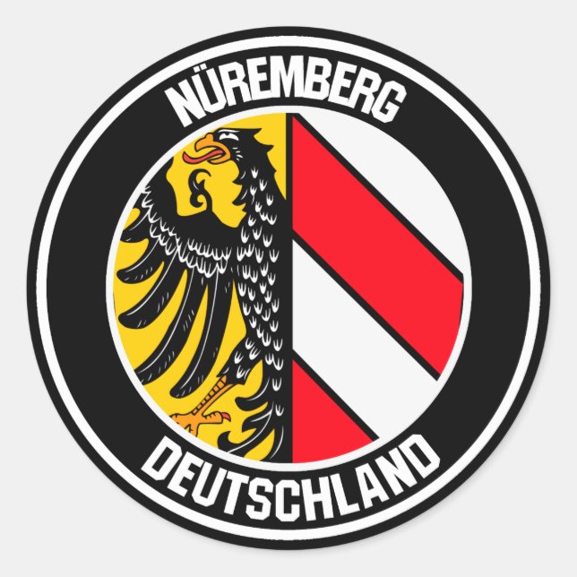 Nuremberg Round Emblem Classic Round Sticker (Front)