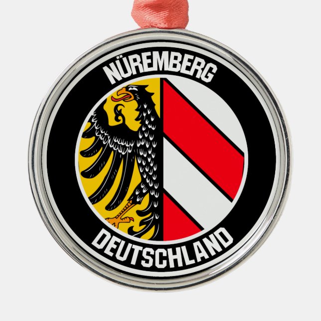 Nuremberg Round Emblem Metal Ornament (Front)